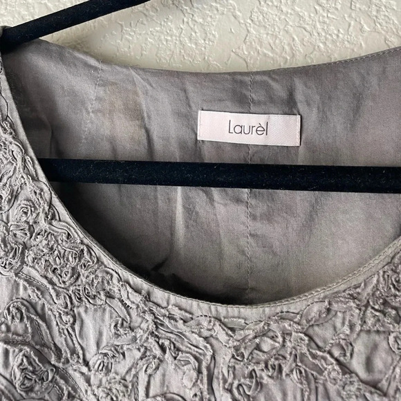 Laurel Casual Cotton Taupe Gray Spring Summer Dress EUR 34 US 2 - Picture 5 of 8